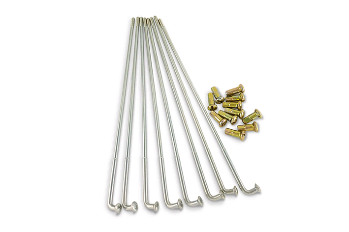 Aftermarket spoke with nipple for Honda C90 motorcycles